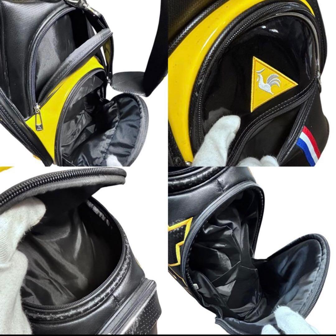 LE COQ SPORTIF キャディバッグ イエロ- 9.5型 トリコロール