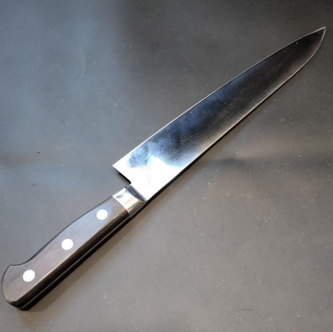 有次 特製 全鋼 日本鋼(SK鋼) ハガネ 牛刀 24cm 研ぎ済み 京都 包丁