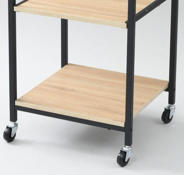 YAMAZEN 山善 レンジラック キッチンワゴン 3段 コンセント付