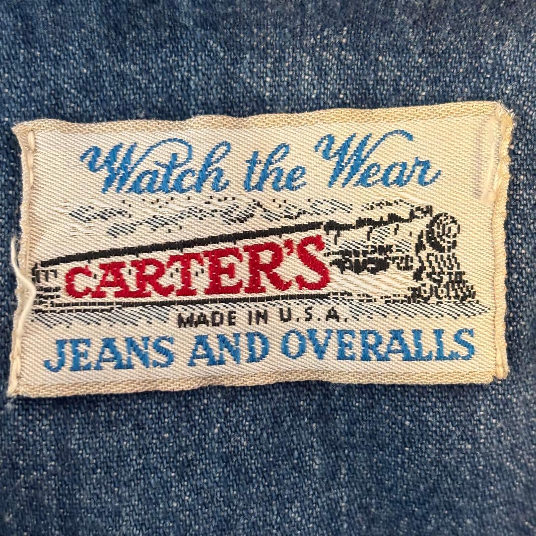ビンテージ　CARTER’S 　ガチャポケ　耳付　デニム　オーバーオール