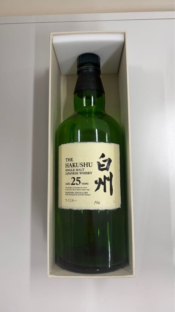 美品　白州 25年 ウイスキー 空き瓶　未洗浄　白箱付き　ウイスキー余りあり