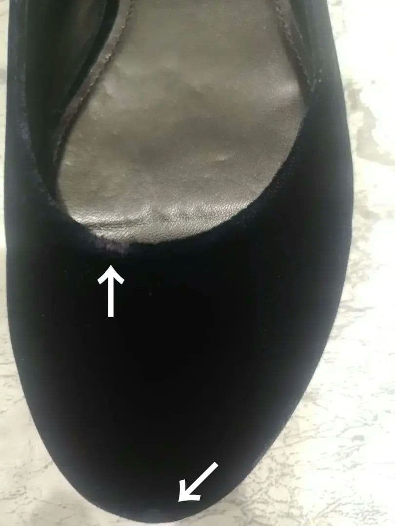 ジルサンダー ブラックベルベット フラットパンプス 37 23.5㎝