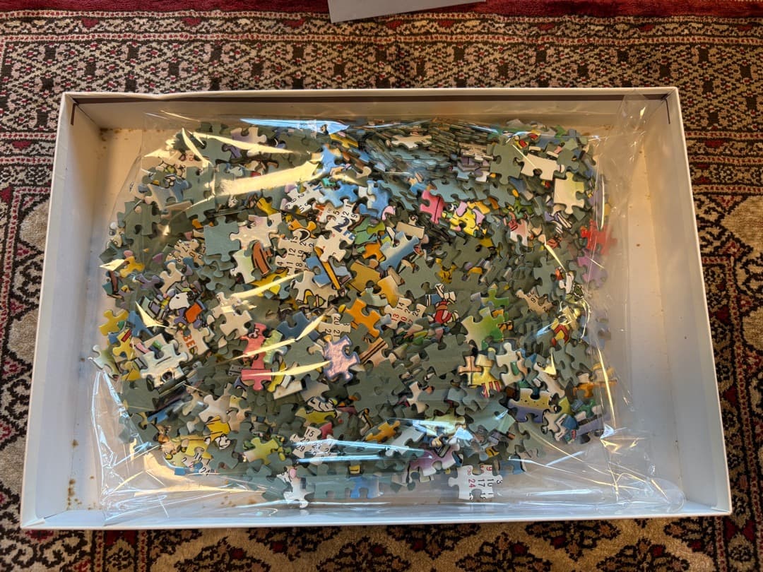 【中古品】スヌーピーカレンダージグソーパズル　1990年版 1000ピース