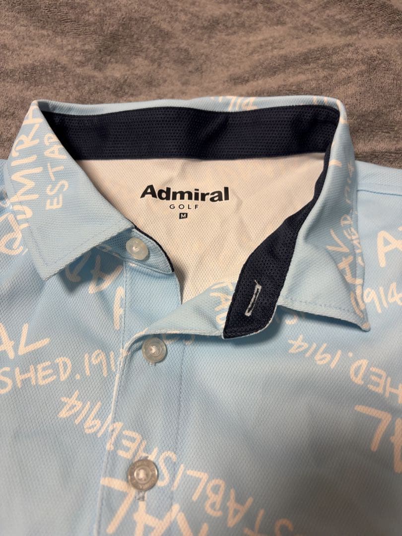 アドミラルゴルフ(Admiral GOLF)半袖シャツ 水色 M ADMA433