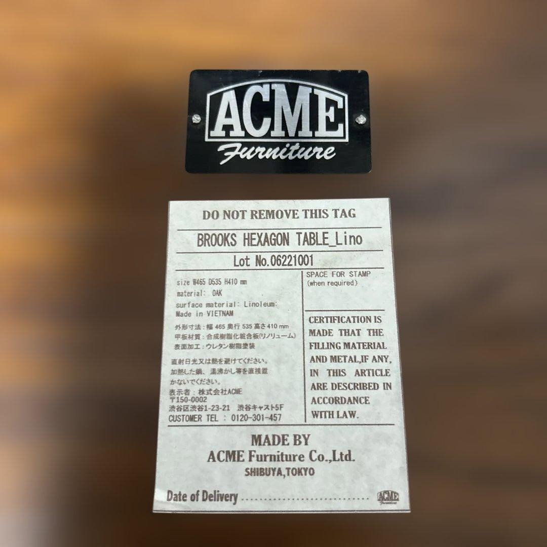 サイドテーブル・ナイトテーブル・ローテーブル ACME Furniture BROOKS HEXAGONTABLE BEIGE