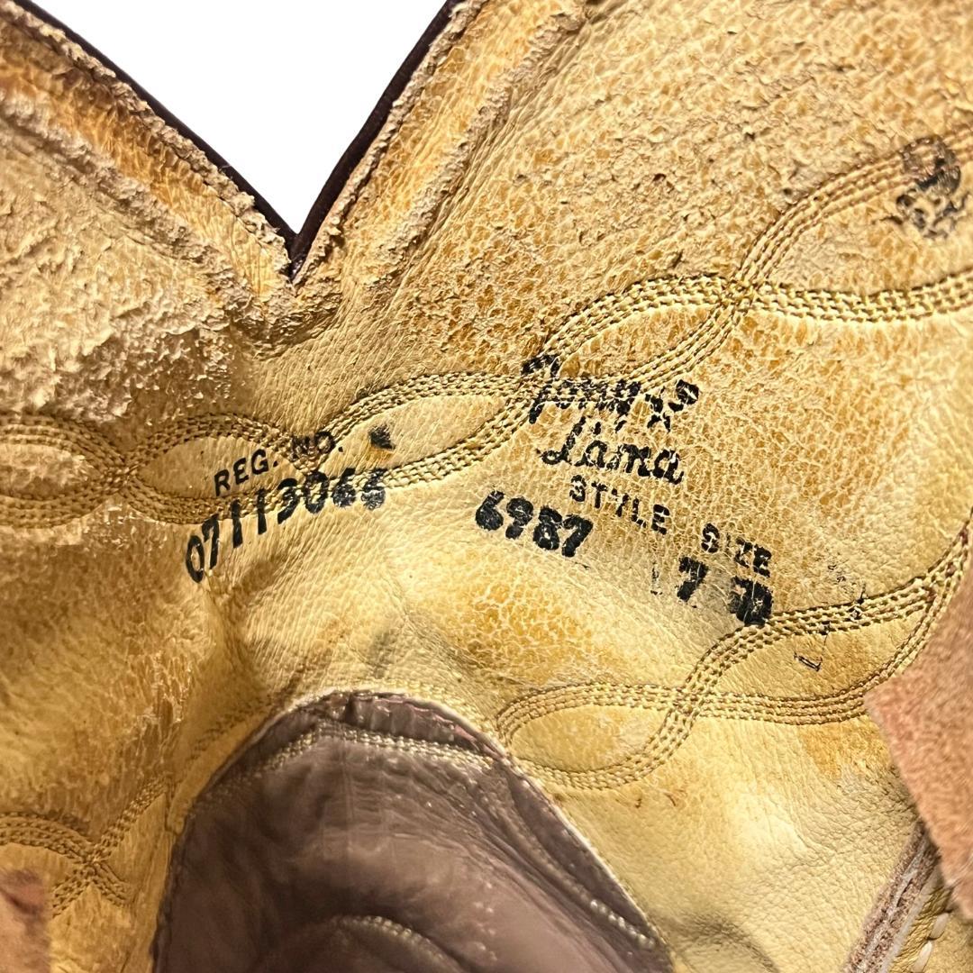 Tony Lama トニーラマ スウェード ウエスタンブーツ 7D 25cm