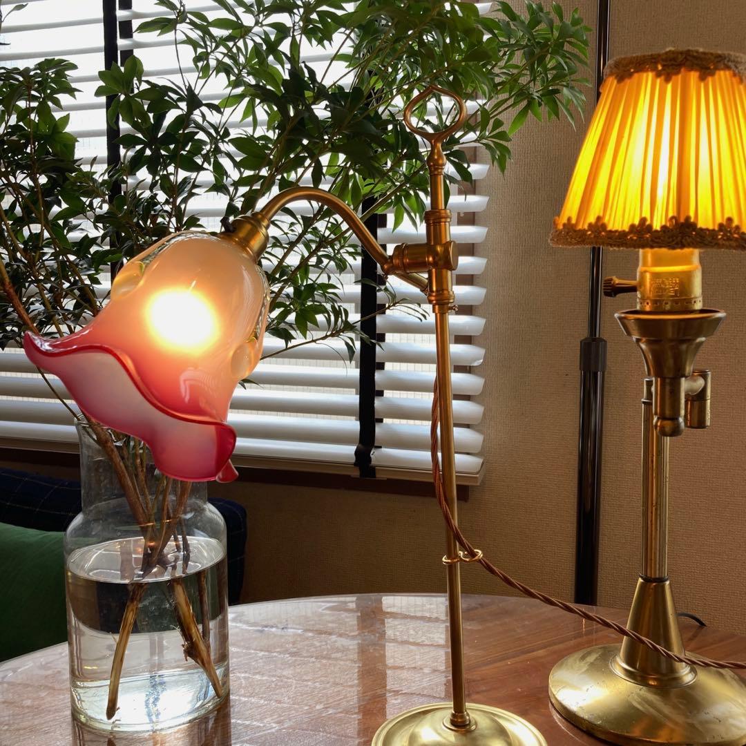 イギリス　1920年　ヴァセリン（ウラン）　ランプシェード　オパールセント