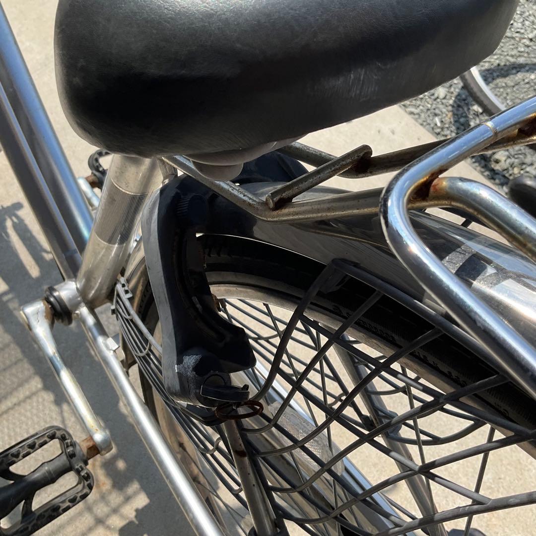 ママチャリ 27インチ カゴ/鍵/オートライト付き身長155cmから