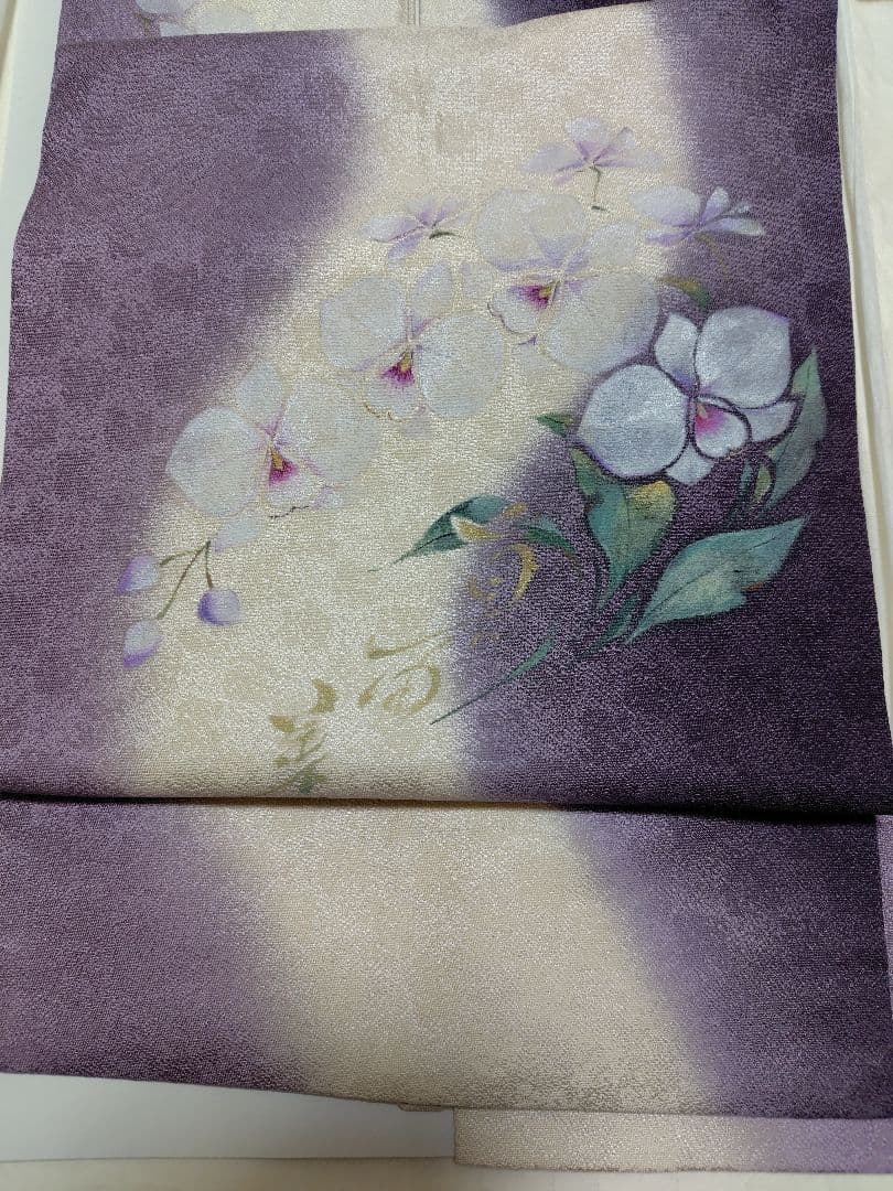 染色作家 胡蝶蘭　名古屋帯