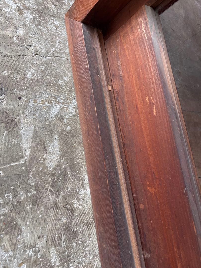 古い水屋　食器棚　ガラス棚　本棚　ガラスケース ショーケース　什器　天然木 2