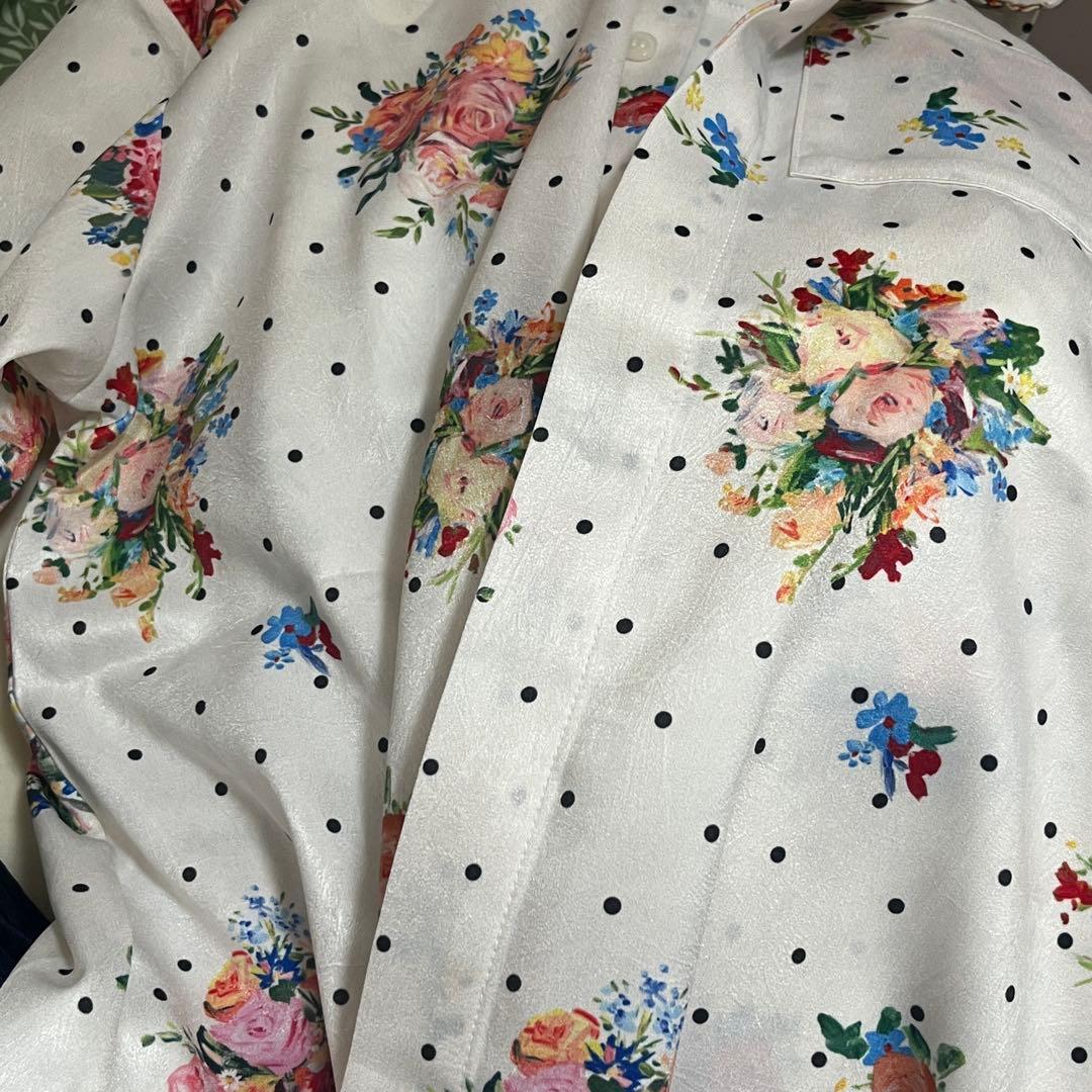 POPPY DOT FLOWER SHIRT 花柄　ドットフラワーシャツ