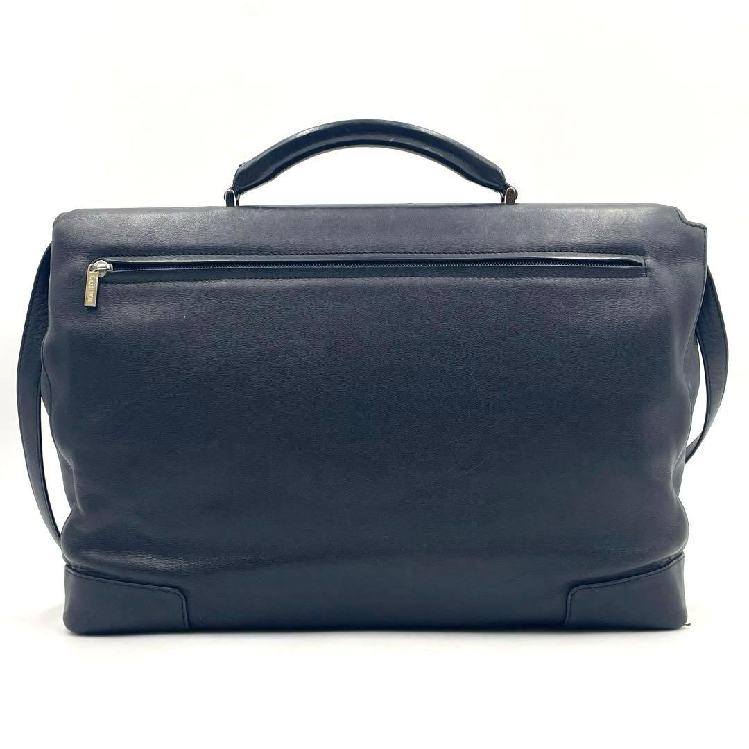 【美品】LOEWEロエベ ビジネスバッグ 2way メンズ レザー アナグラム
