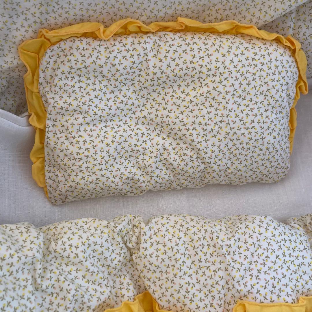 ヴィンテージラタン ベビーベッド 折り畳み キャスター クーファン アンティーク