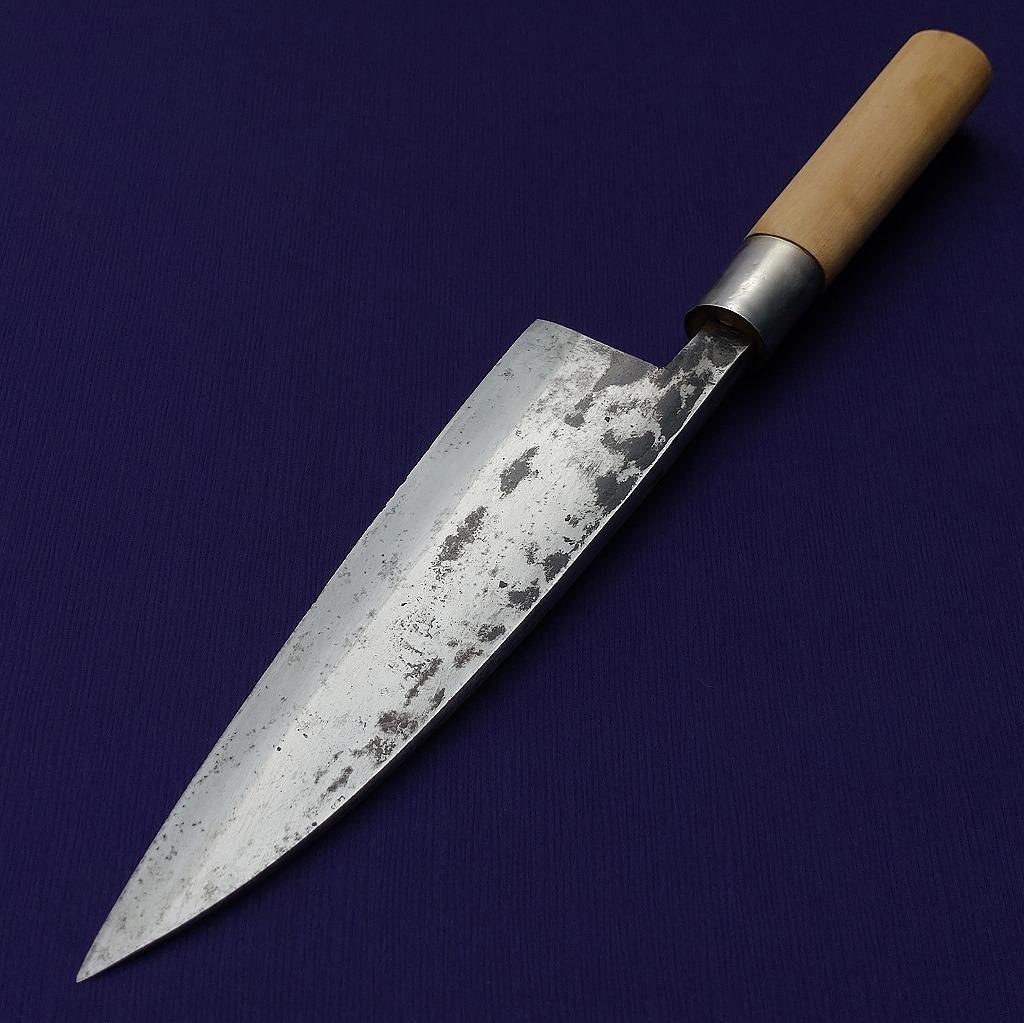 出刃包丁 鮭切包丁 特製 正久 刃長約240㎜ 片刃 大型 庖丁 《0122》