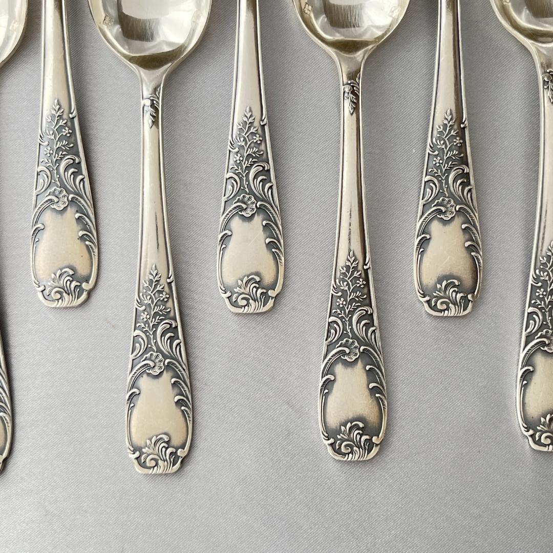【仏蘭西】ルイ15世様式 コーヒースプーン 12本　Louis XV 14cm