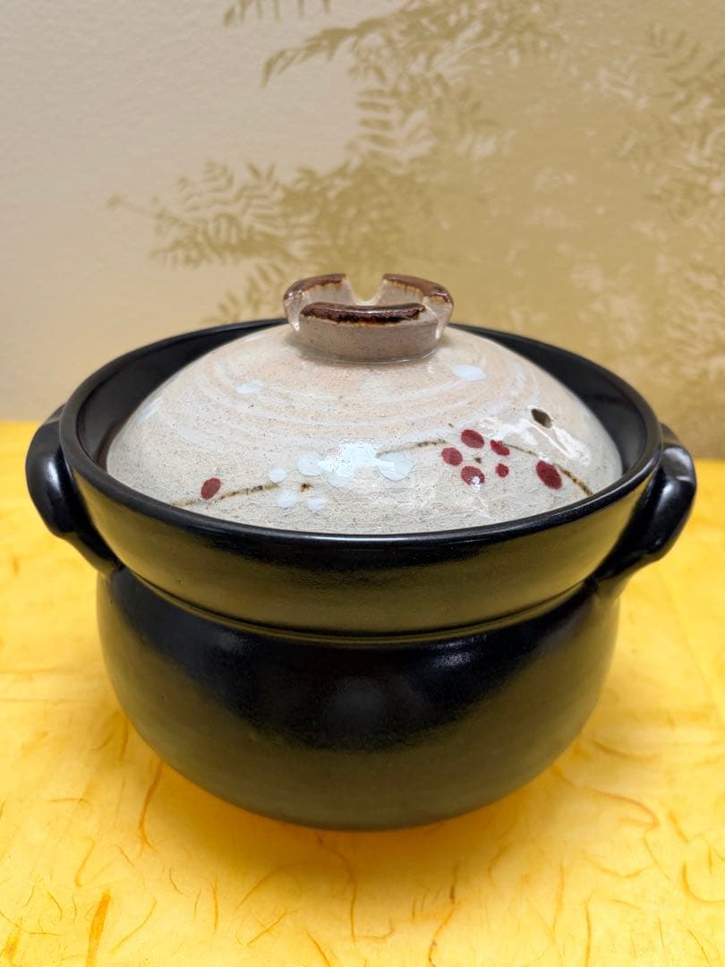 たち吉 ごはん鍋 土鍋 二合炊き しだれ梅 日本製 未使用品