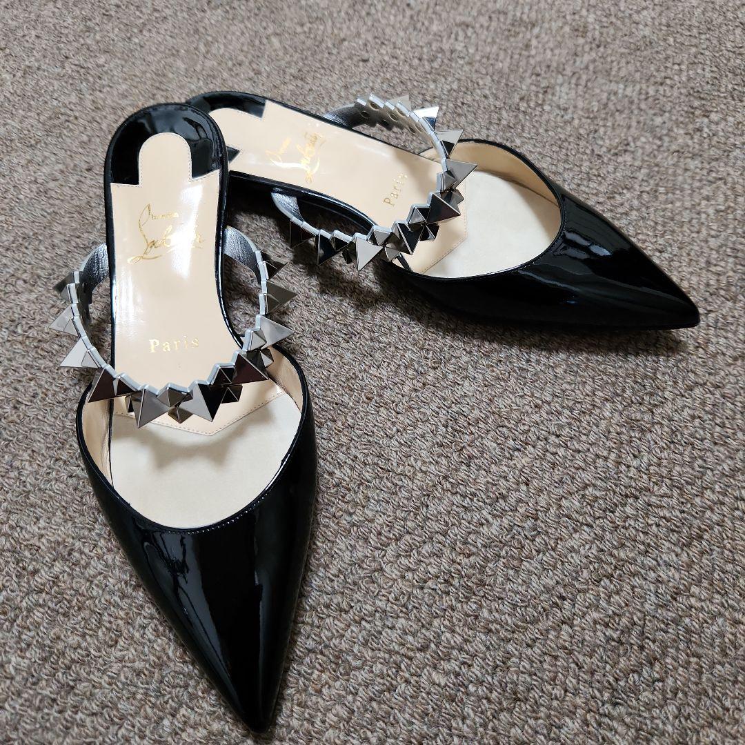 クリスチャンルブタン　美品　36ハーフ　サンダルミュール