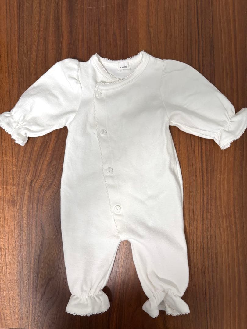 むぎ様【美品】monbebe ロンパースとボンネット2セット