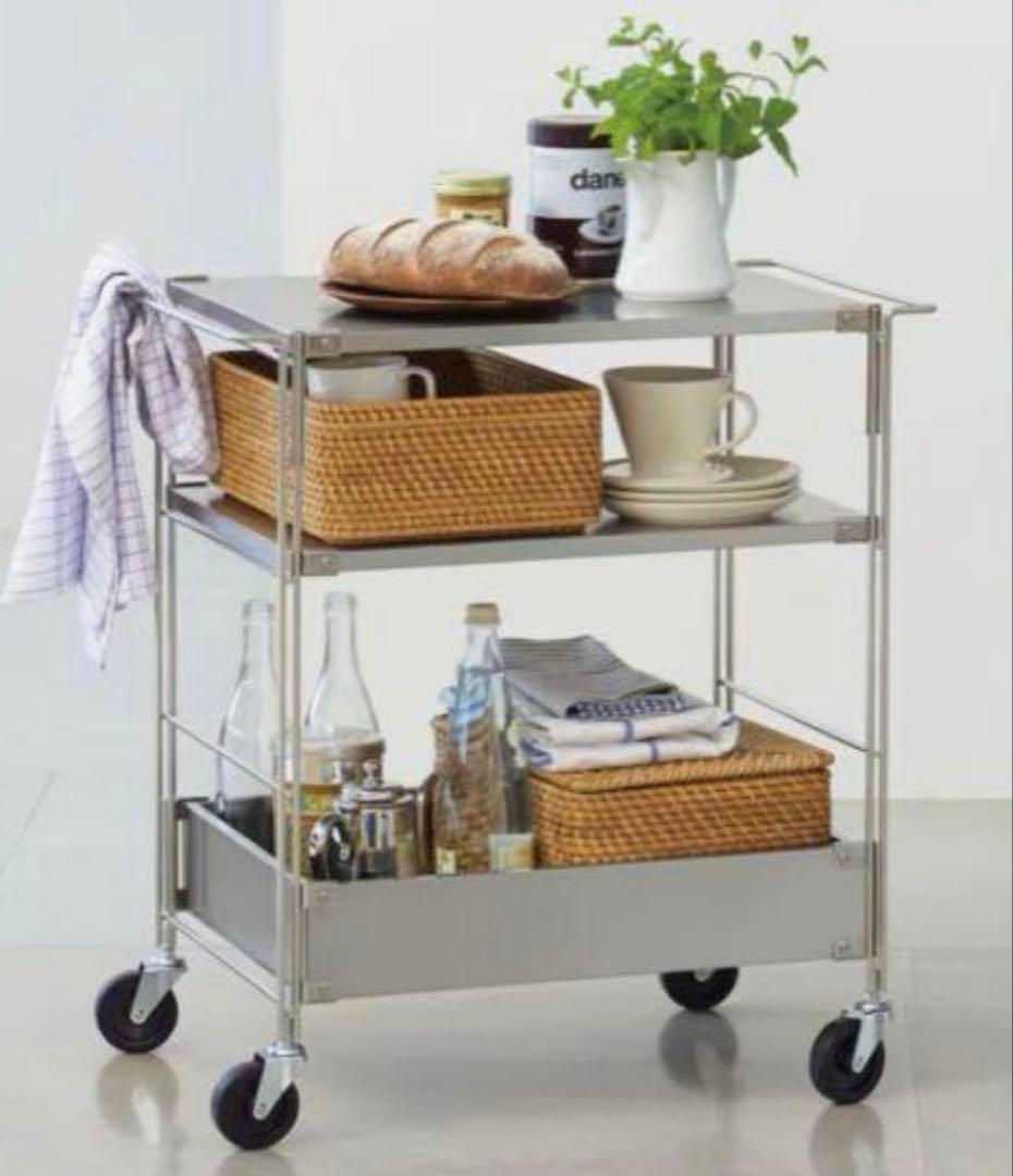 無印良品　MUJI 　ステンレスシェルフワゴン