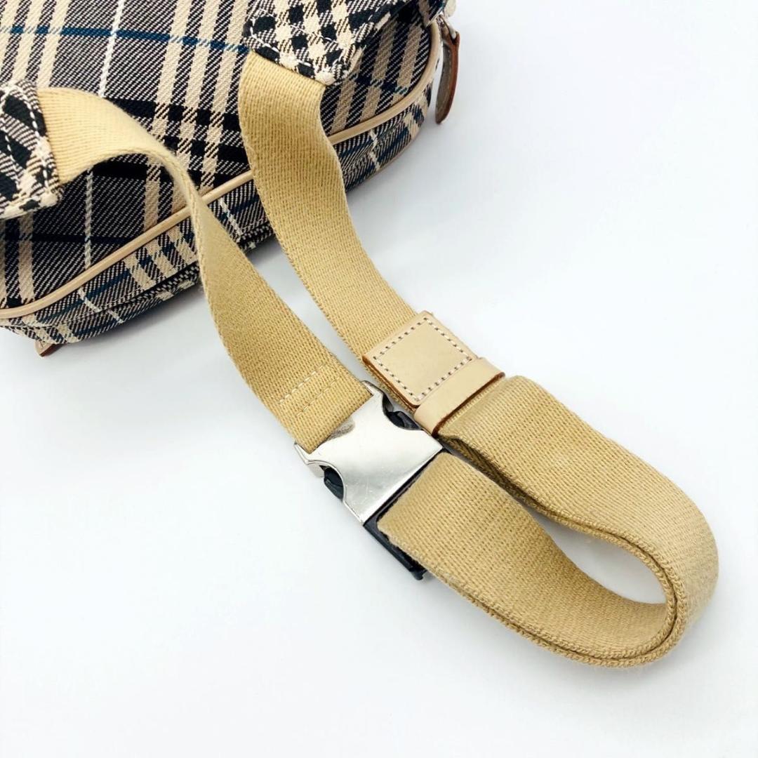 バーバリーブルーレーベル チェック柄 ボディバッグ ウエストポーチ ユニセックス