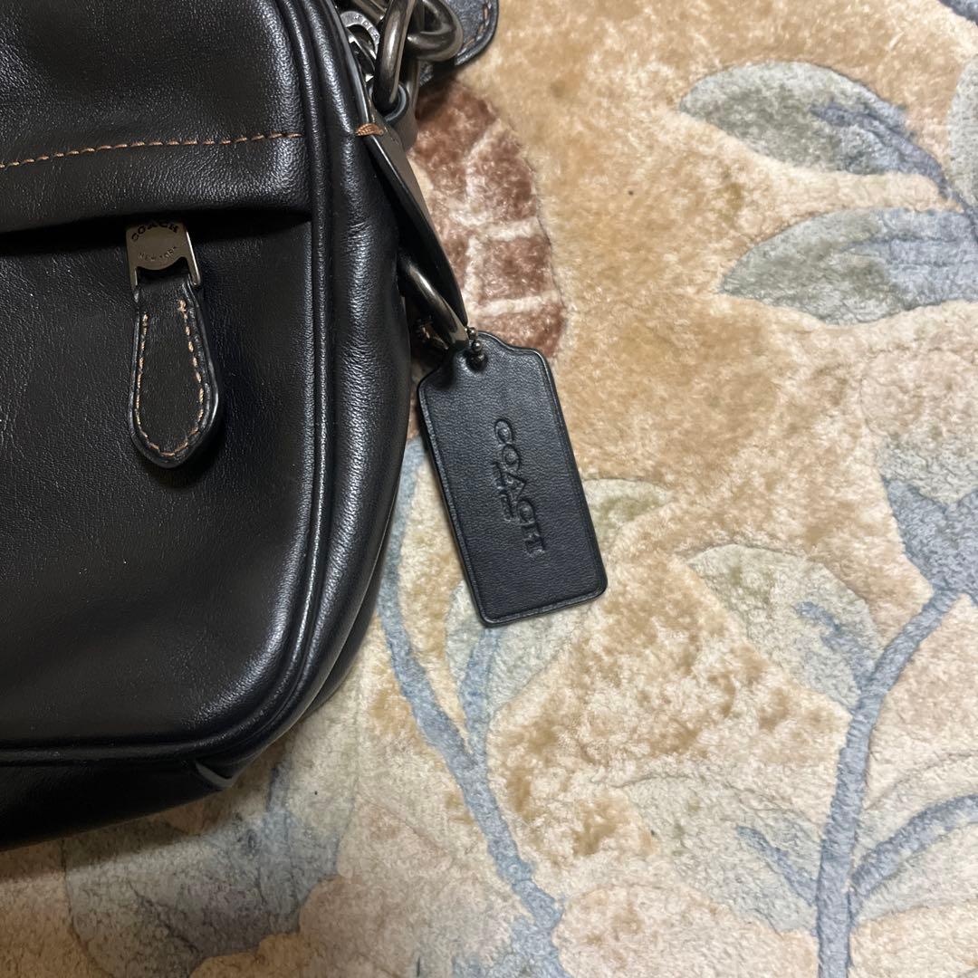 COACH ブラックレザー ショルダーバック 中古品　　1回だけ使用