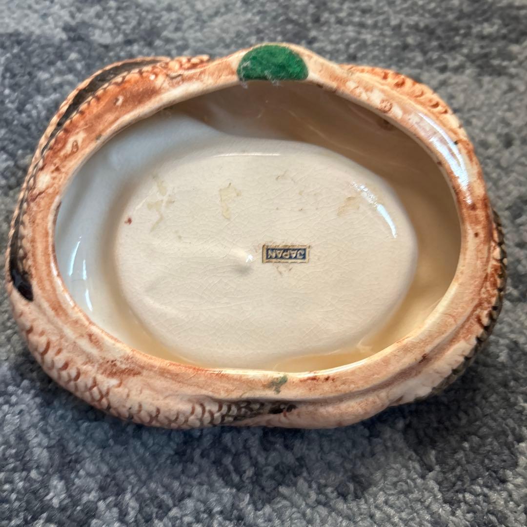 ビンテージ　スネーク　スカル　陶器　戦後