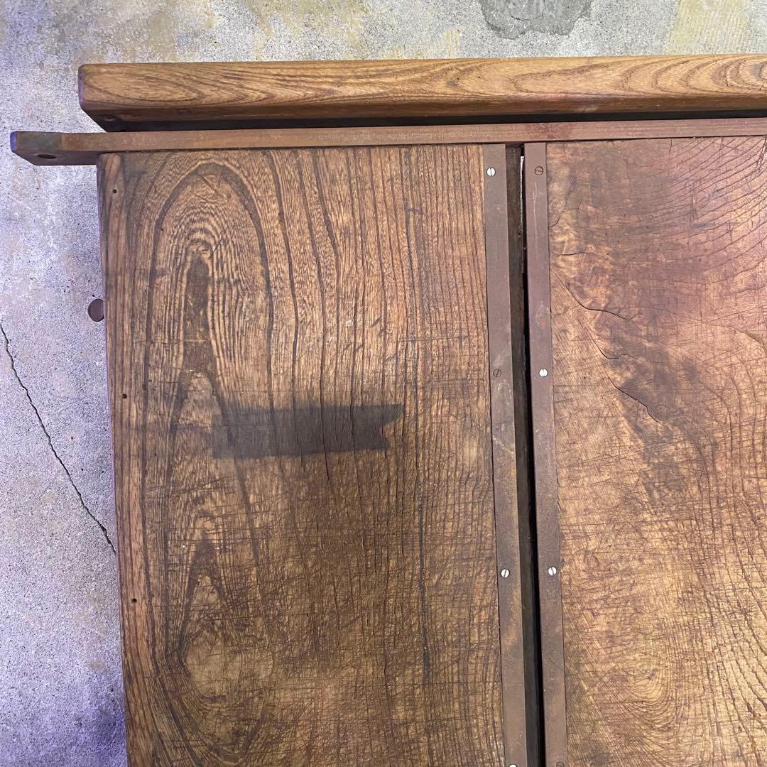 欅材ローテーブル キャスター付き 展示台 アンティーク