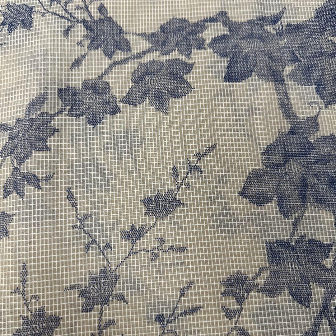 竺仙 絹紅梅 夏着物 薄物 クリーム地 浴衣