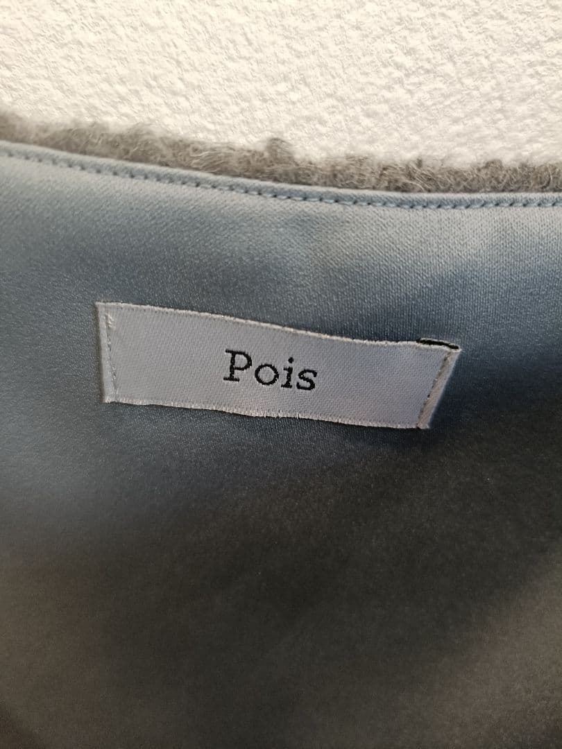 pois square poodle onepiece グレー M