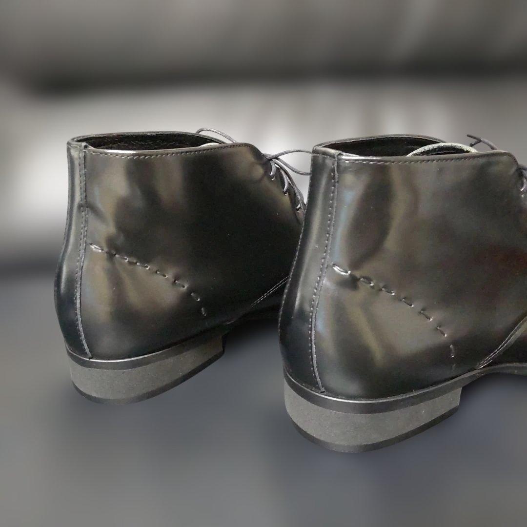 未使用⭐️トラサルディ レザーハイカットチャッカブーツ 27 ブラック