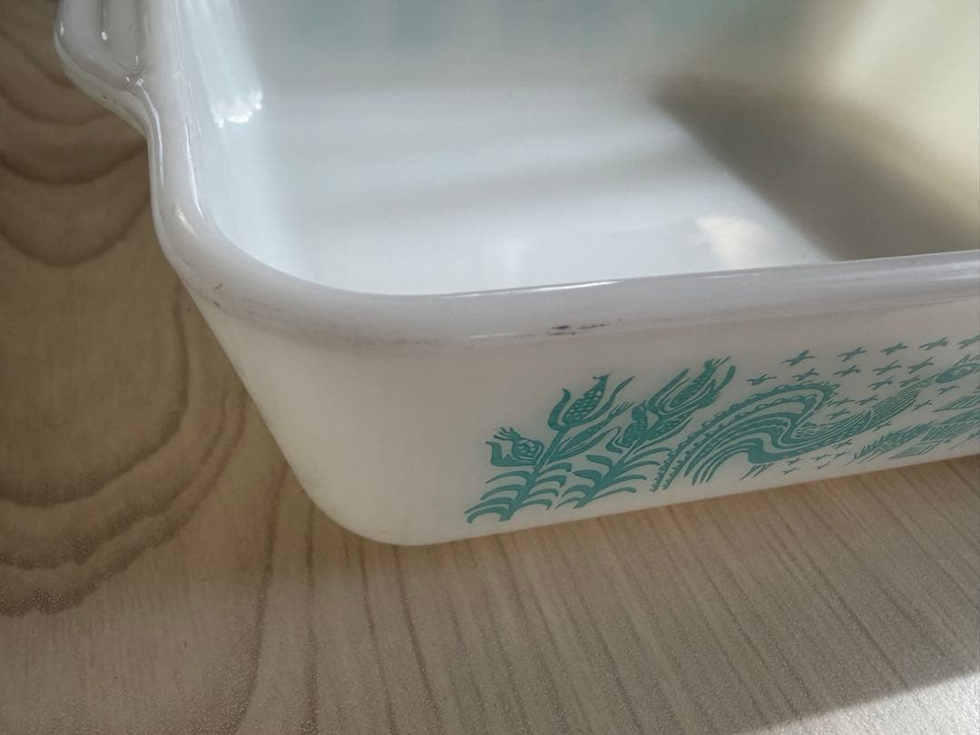 【未使用あり】オールドパイレックスアーミッシュ柄保存容器&未使用バターケース5点