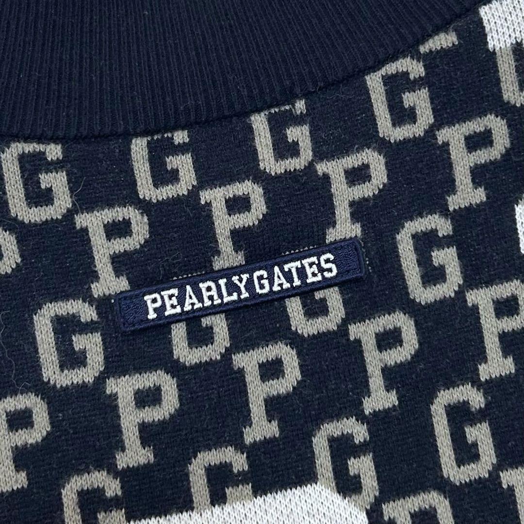 2024年 PEARLY GATES パーリーゲイツ 総柄 コットン ニット