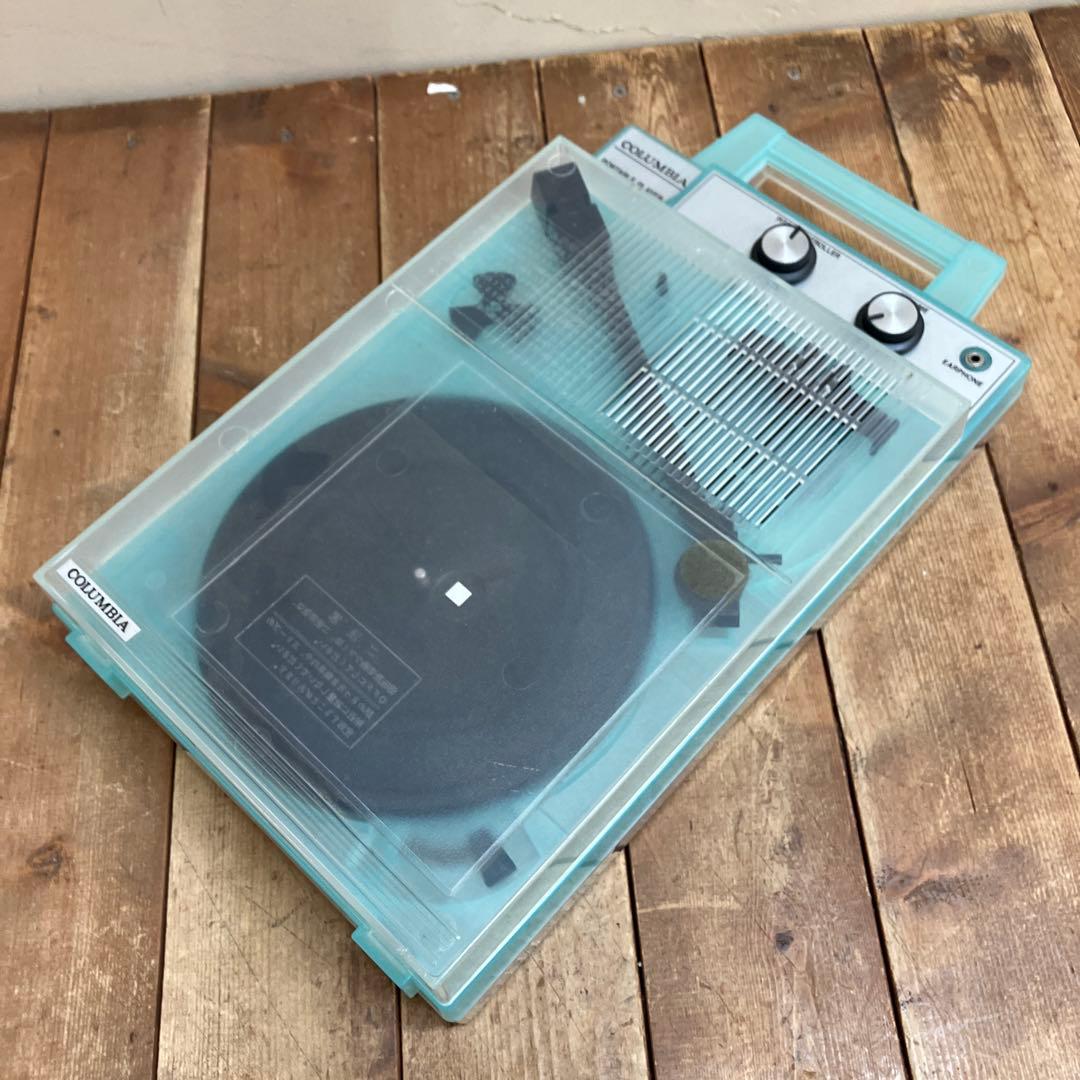 D-1 昭和レトロ 日本コロムビア ポータブルプレーヤー GP-3B レコード