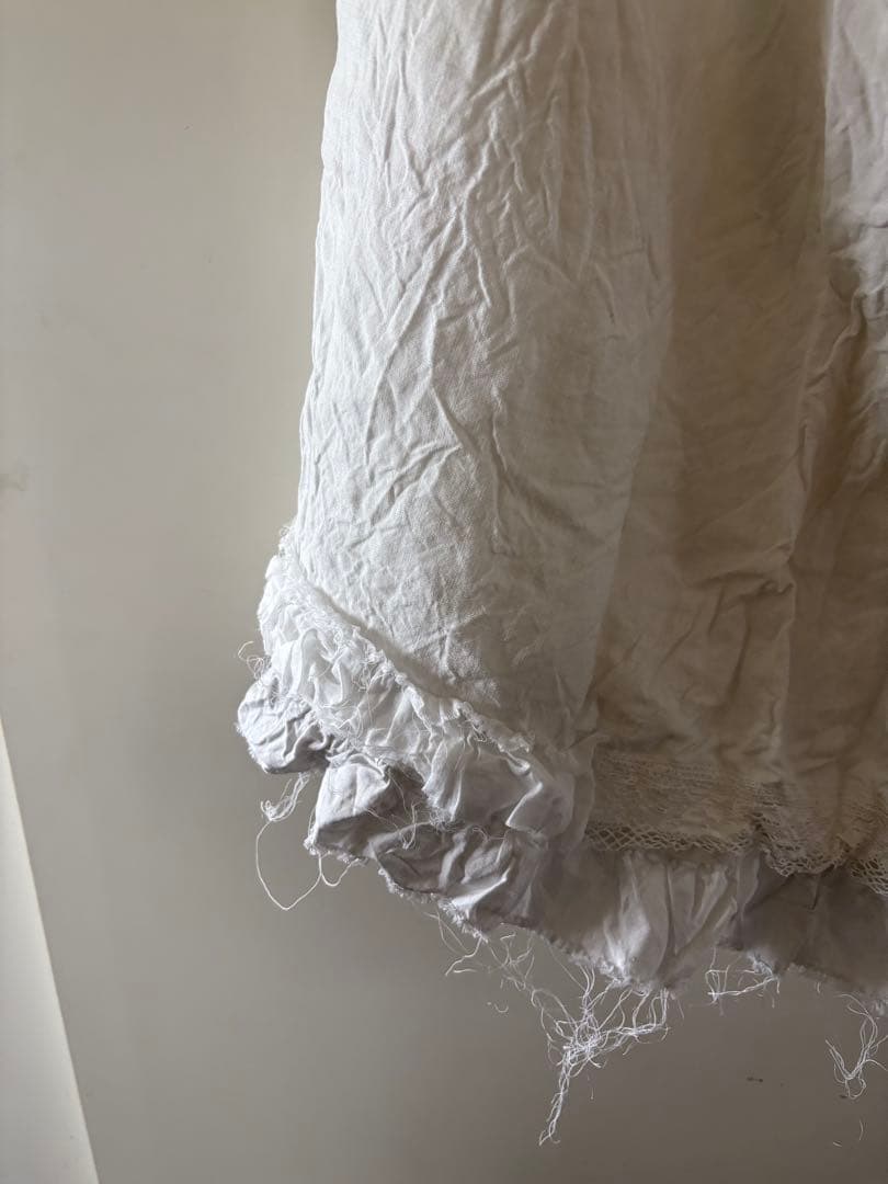 gasa フリルギャザーワイドパンツ