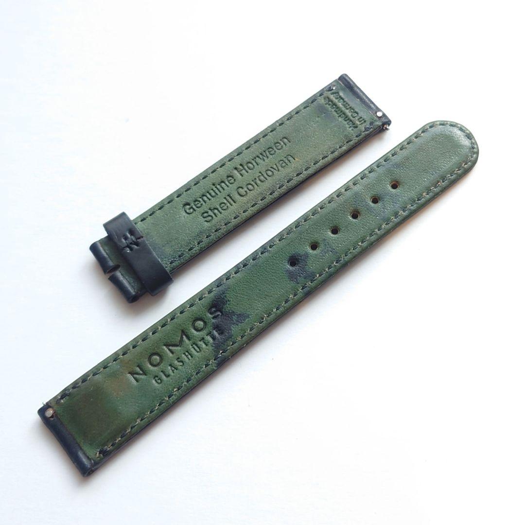 NOMOS純正レザーストラップ ホーウィン社製シェルコードバン 17mm