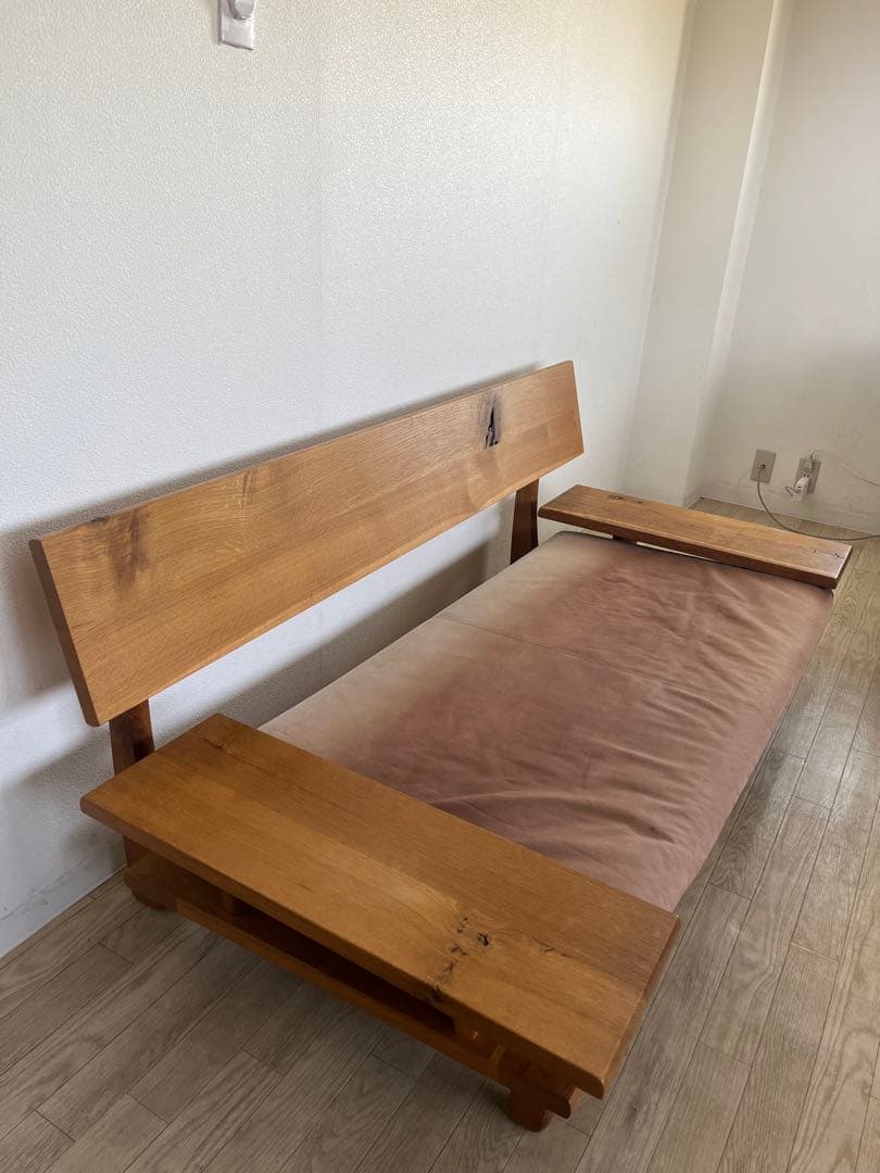 飛騨産業　森のことば　オーク無垢　ソファ（両肘付）クッション無　2000年代初期