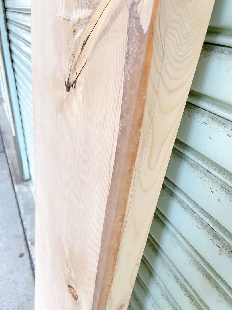 天然　スプルース 一枚板　デスク/カウンターテーブル/棚板/天板/看板材/レジン