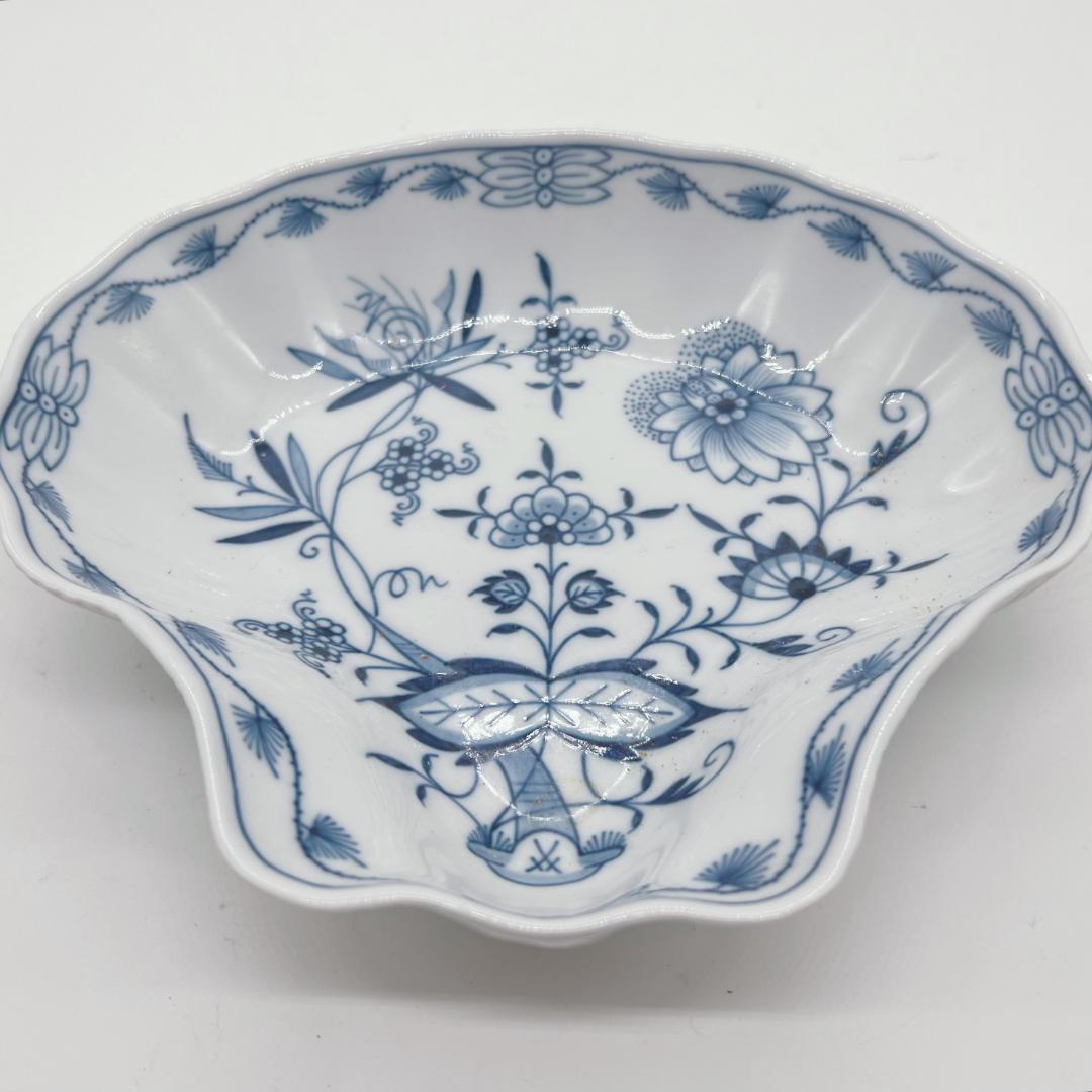 【MEISSEN】マイセン　ブルーオニオン　シェルプレート