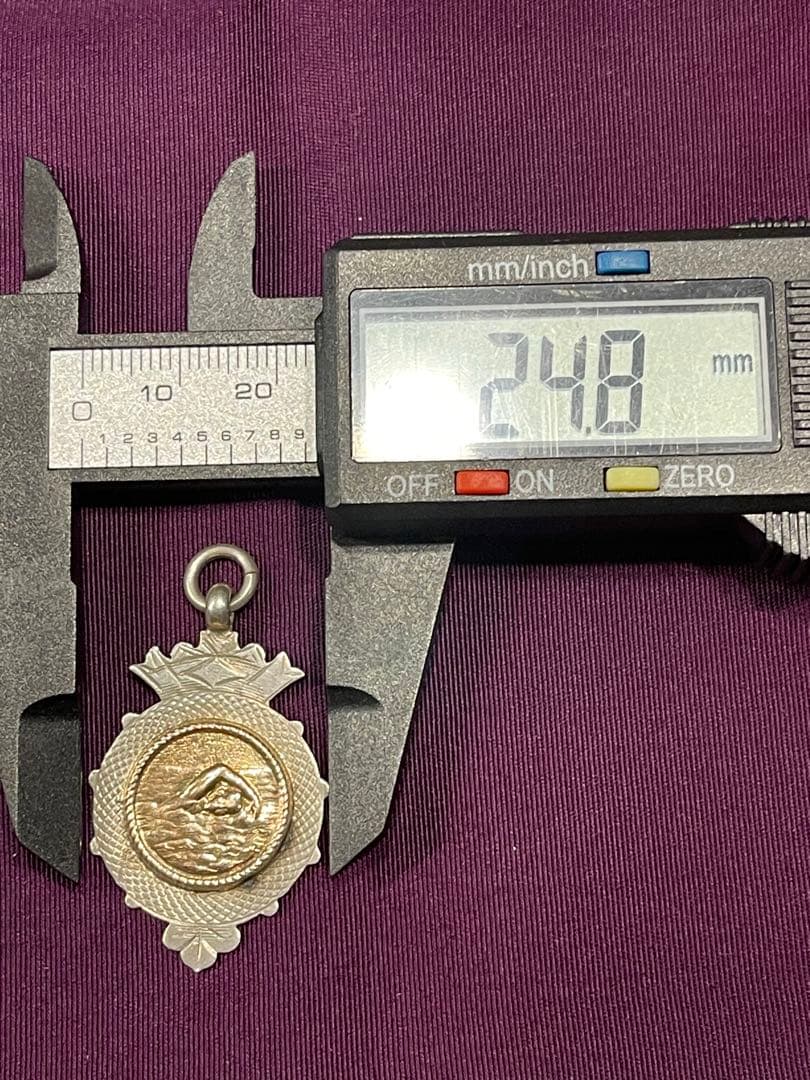 イギリス　アンティーク　スポーツ　シルバー　水泳 メダル STERLING