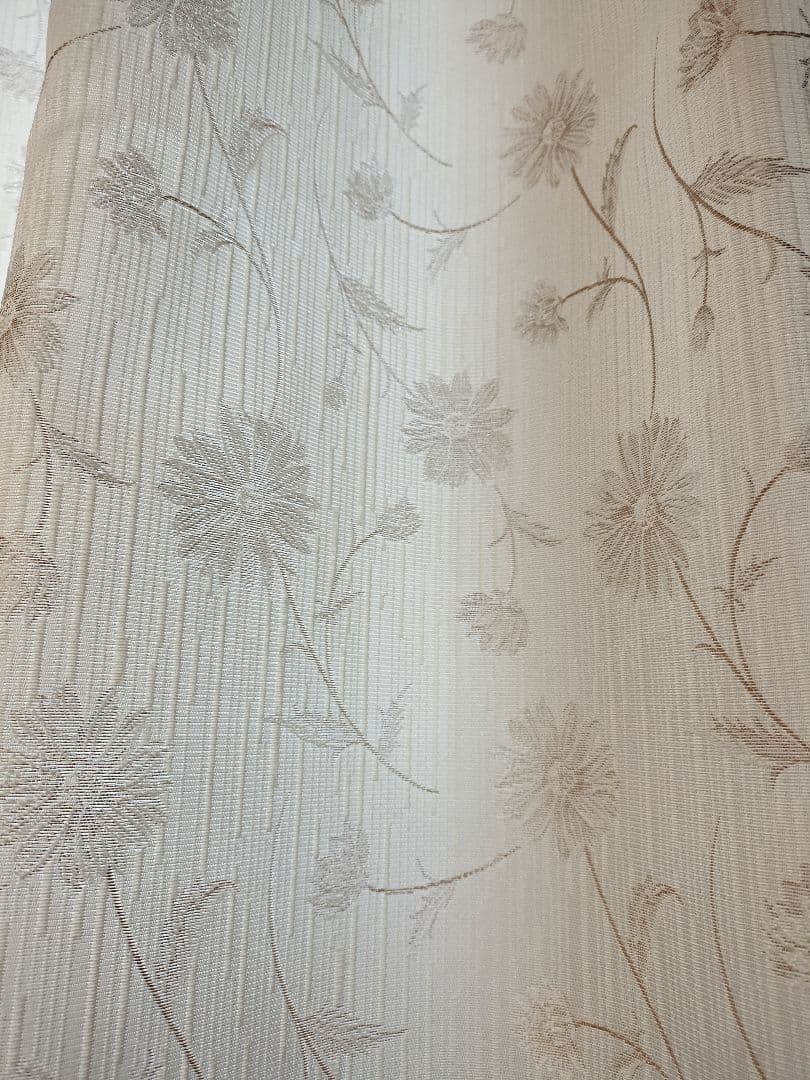 ㉝幅約120㌢×丈約181㌢(1枚) 両開き ドレープ　スミノエ　花柄