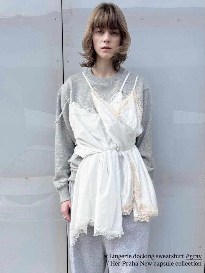 LITMUS herpraha ランジェリードッキングスウェット