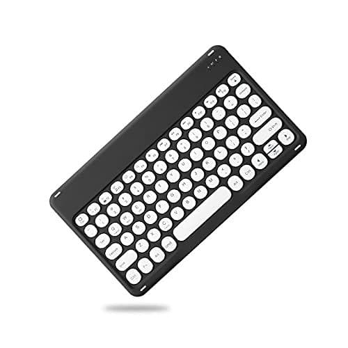 iPadキーボードケース アップルペンシル収納充電 丸いキー