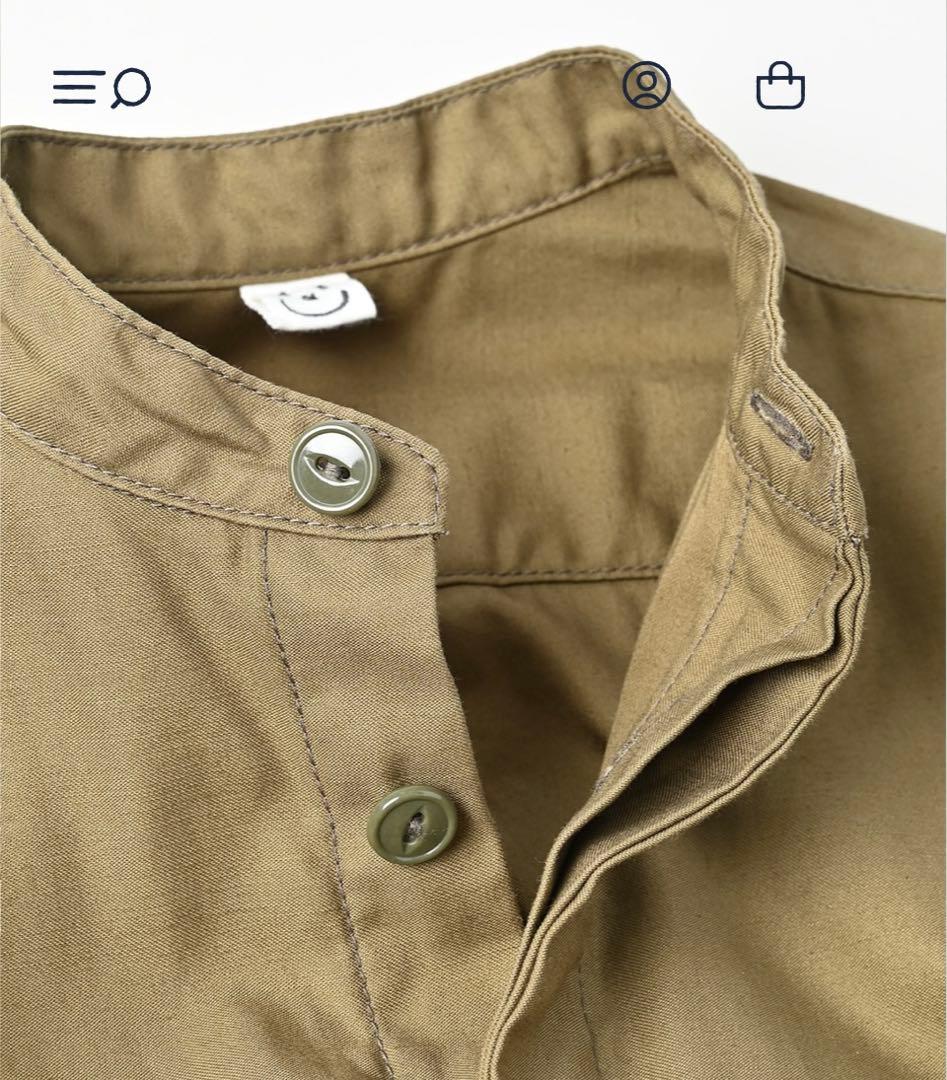 【新品未使用】45R 薄バックサテンの908ニームシャツ