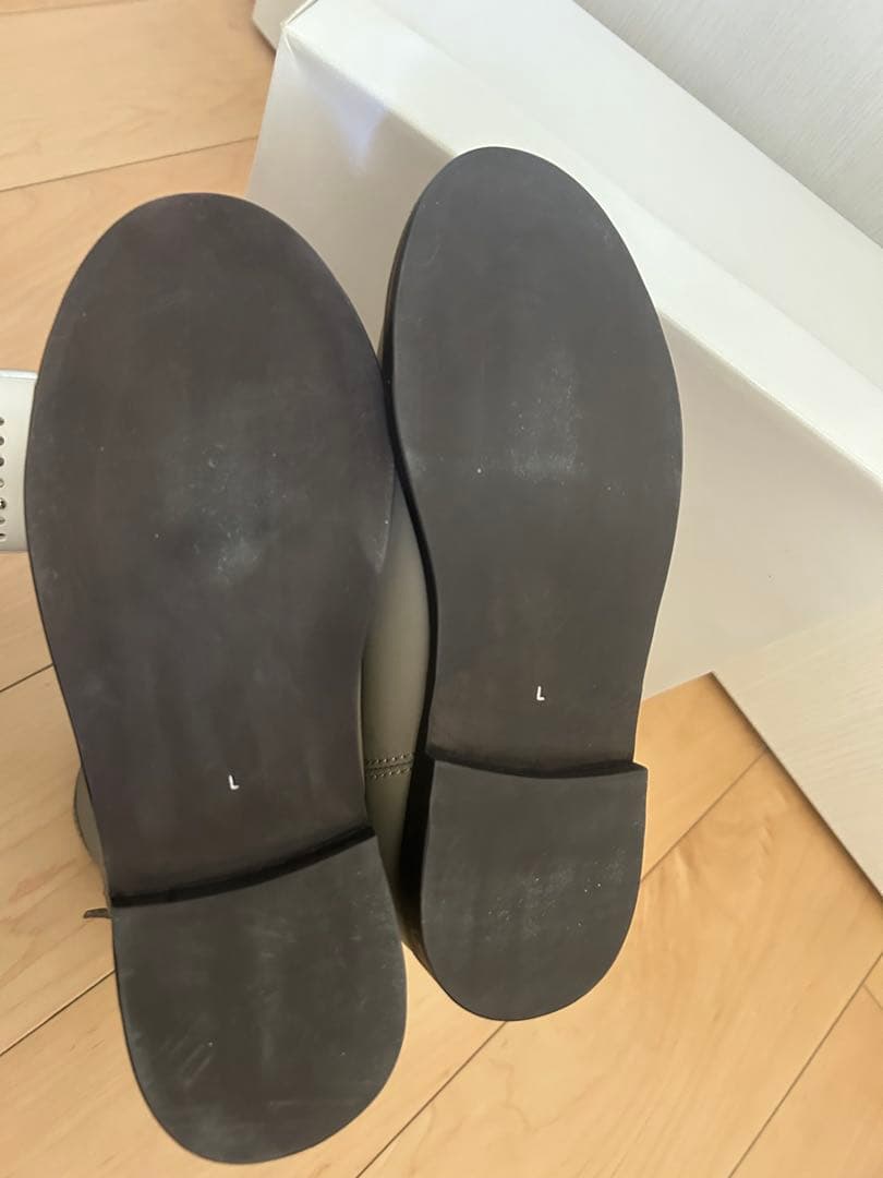 最終値下げ【新品】LOISIRのロングセラーのエンジニア風ブーツL本革グレージュ