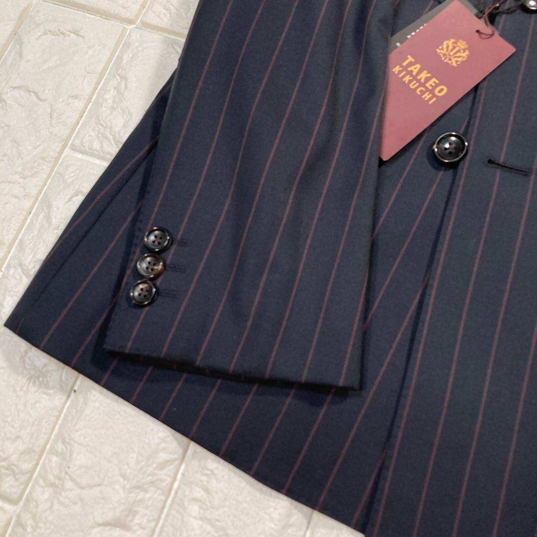 キヨ　タケオキクチ　スーツ　ジャケット　ダブル　MAF ストライプ