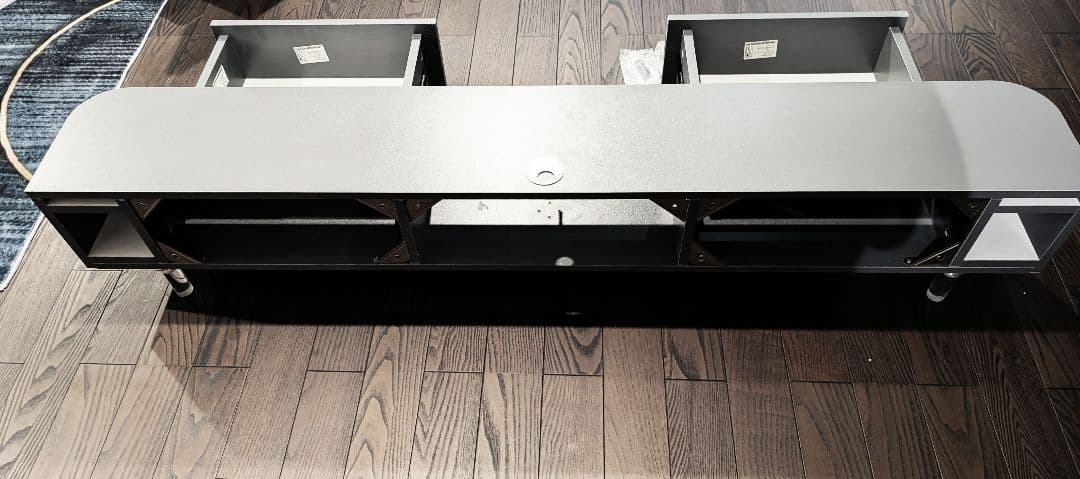 テレビ台 160cm　グレー　壁掛け　置き型両用加工