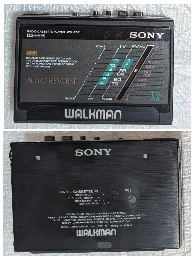 SONY CASSETTE PLAYER WM-F501 ケース付