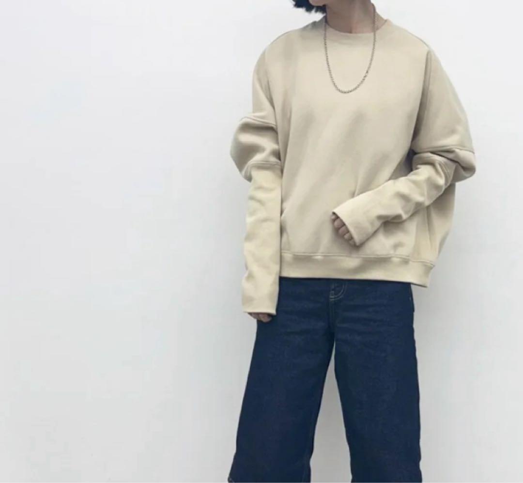 新品 クルーネック スウェット ライトグレー あったか 裏起毛 CYNICAL