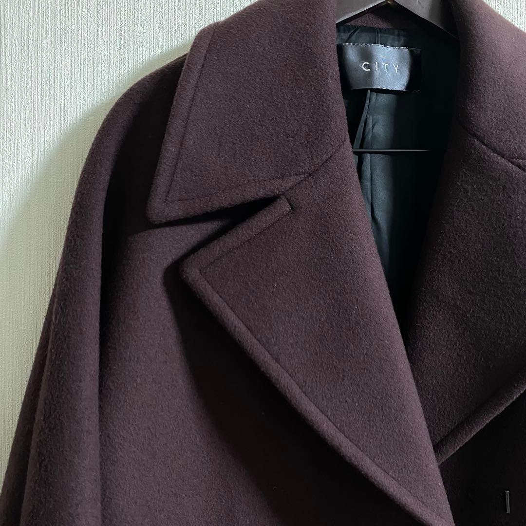 【CITY】美品　スーパー140ビッグカラーショートコート　定価49,500円