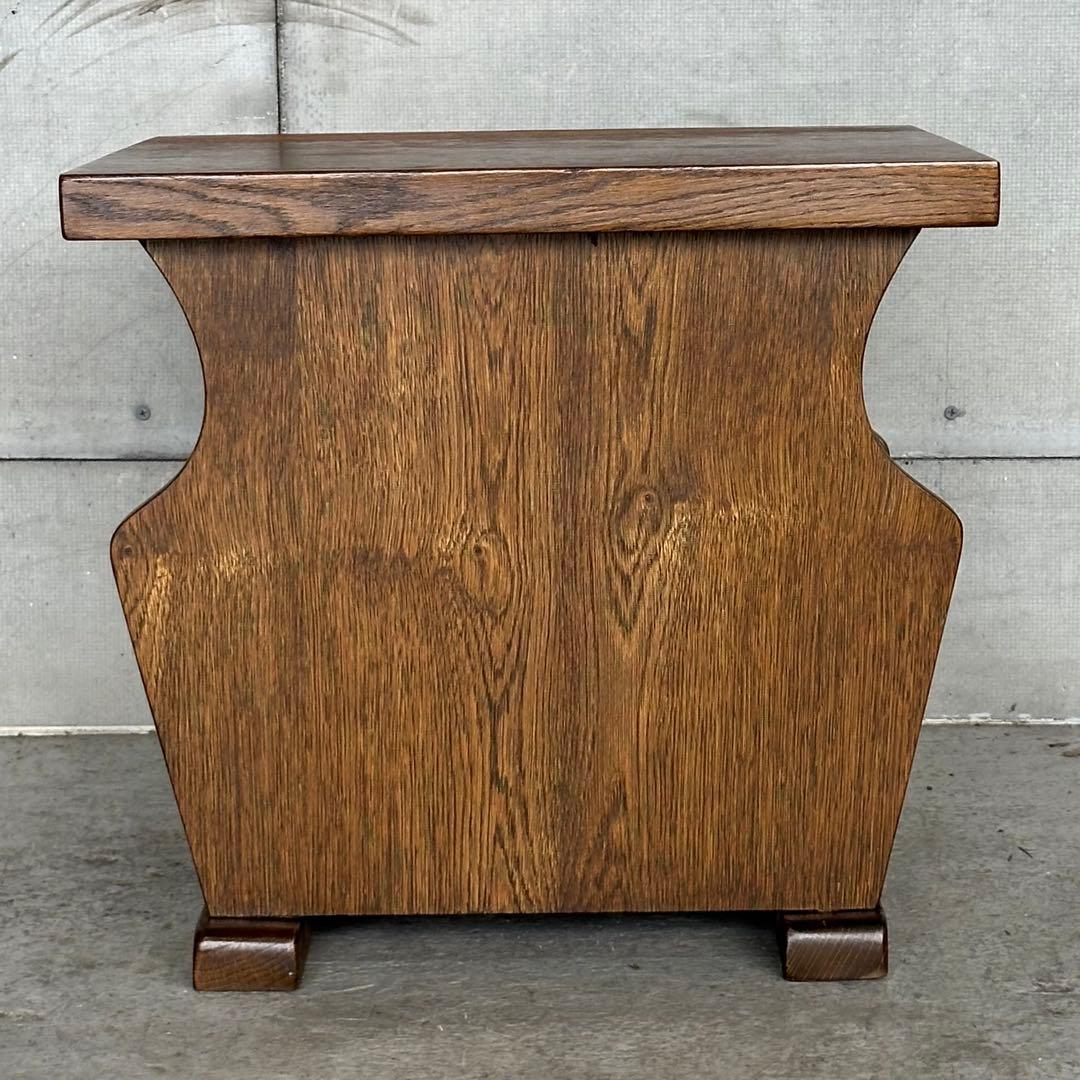 ✦オランダ家具✦オーク材サイドテーブル マガジンラック付　コーヒーテーブル